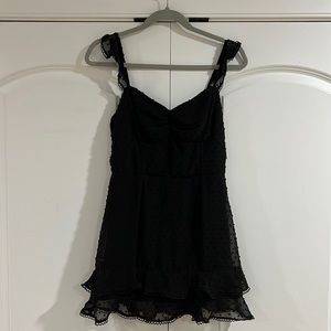 Lucy in the Sky, Danica ruched sweetheart dress in black size medium